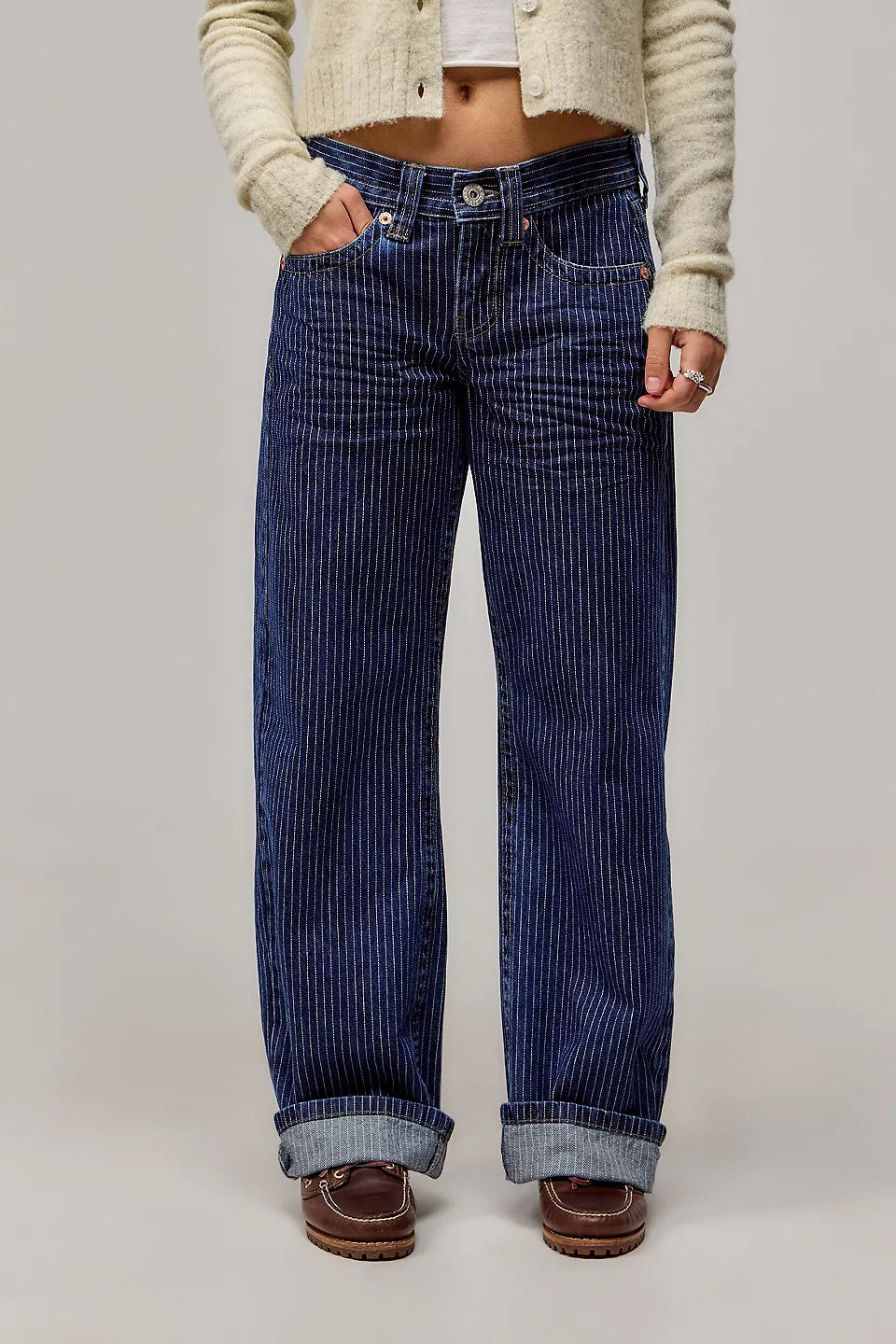 Éloïse Women's Low-Rise Flared Bootcut Jeans | Dark Wash Y2K Denim for Women