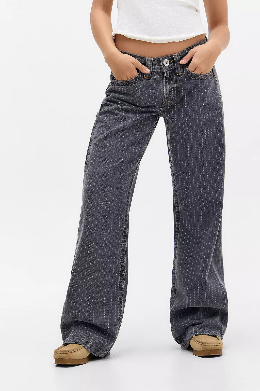 Éloïse Women's Low-Rise Flared Bootcut Jeans | Dark Wash Y2K Denim for Women