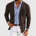 Lucas Men's Elegant Cotton Stretch Blazer | Smart Casual Regular Fit Blazer for Men | Versatile Everyday Office & Weekend Outerwear