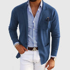Lucas Men's Elegant Cotton Stretch Blazer | Smart Casual Regular Fit Blazer for Men | Versatile Everyday Office & Weekend Outerwear