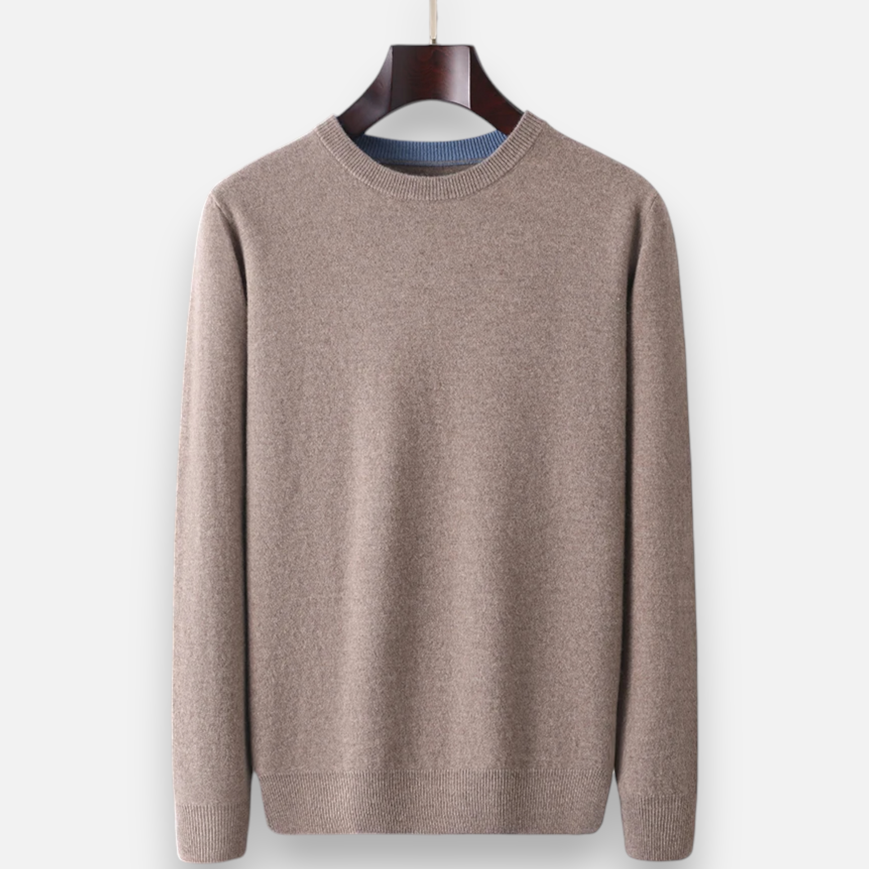 Wise Men's Loose-Fit Cashmere Wool Blend Round Neck Jumper | Relaxed Luxury Knit Jumper for Men | Smart Casual Everyday Winter Knitwear
