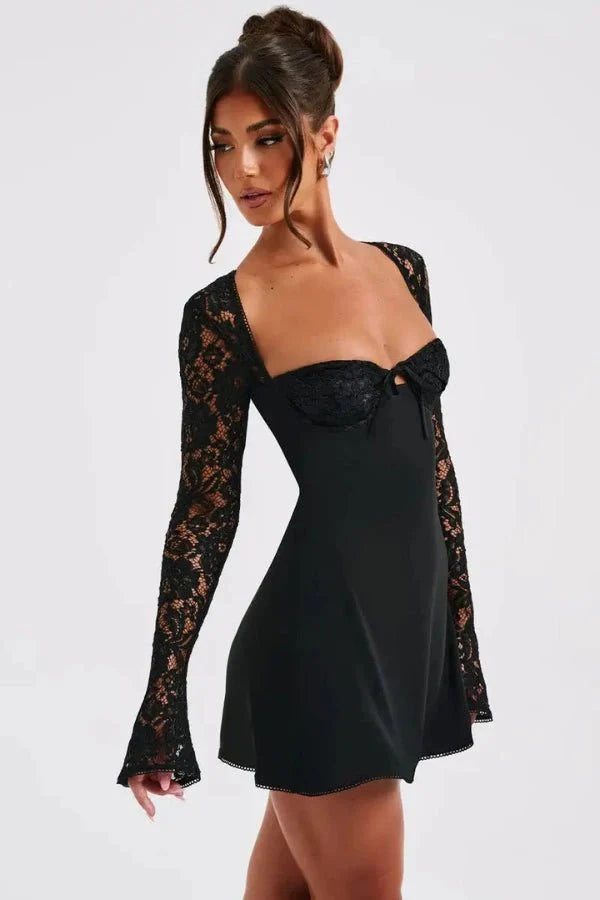 Louise Lace Charm Women's Formal Evening Dress | Elegant Lace Occasion Gown for Women | Wedding Guest & Black Tie Event Wear