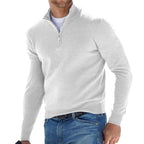 Carlo Men's Merino Wool Half-Zip Sweater | Luxury Soft Knit Half Zip Jumper for Men | Smart Casual Winter Knitwear
