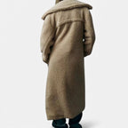 Women’s Long Double-Breasted Teddy Coat