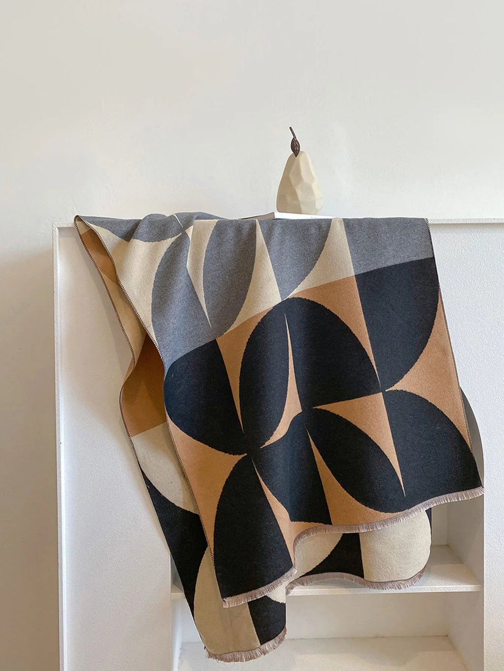 Douceur Women's Reversible Cashmere Blend Patterned Scarf | Luxury Soft Warm Wrap Scarf for Women | Elegant Two-Sided Shawl & Gift Idea