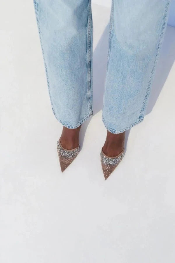 Ingrid Crystal Heels Women's Stiletto | Embellished Crystal Evening Heels for Women | Glamorous Party & Occasion Footwear