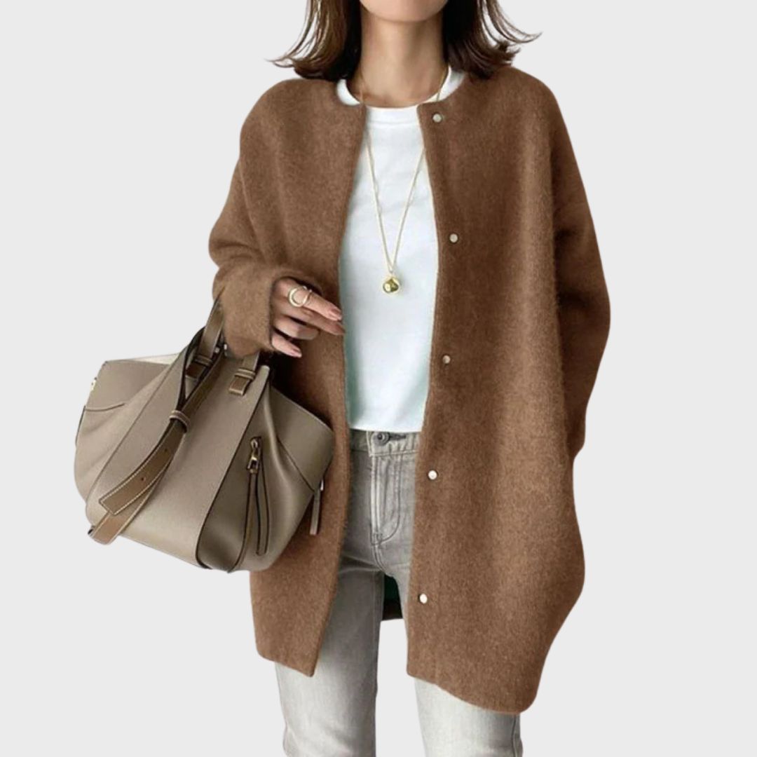Aurelie Women's Elegant Cashmere Blend Oversized Cardigan | Luxury Slouchy Knit Cardigan for Women