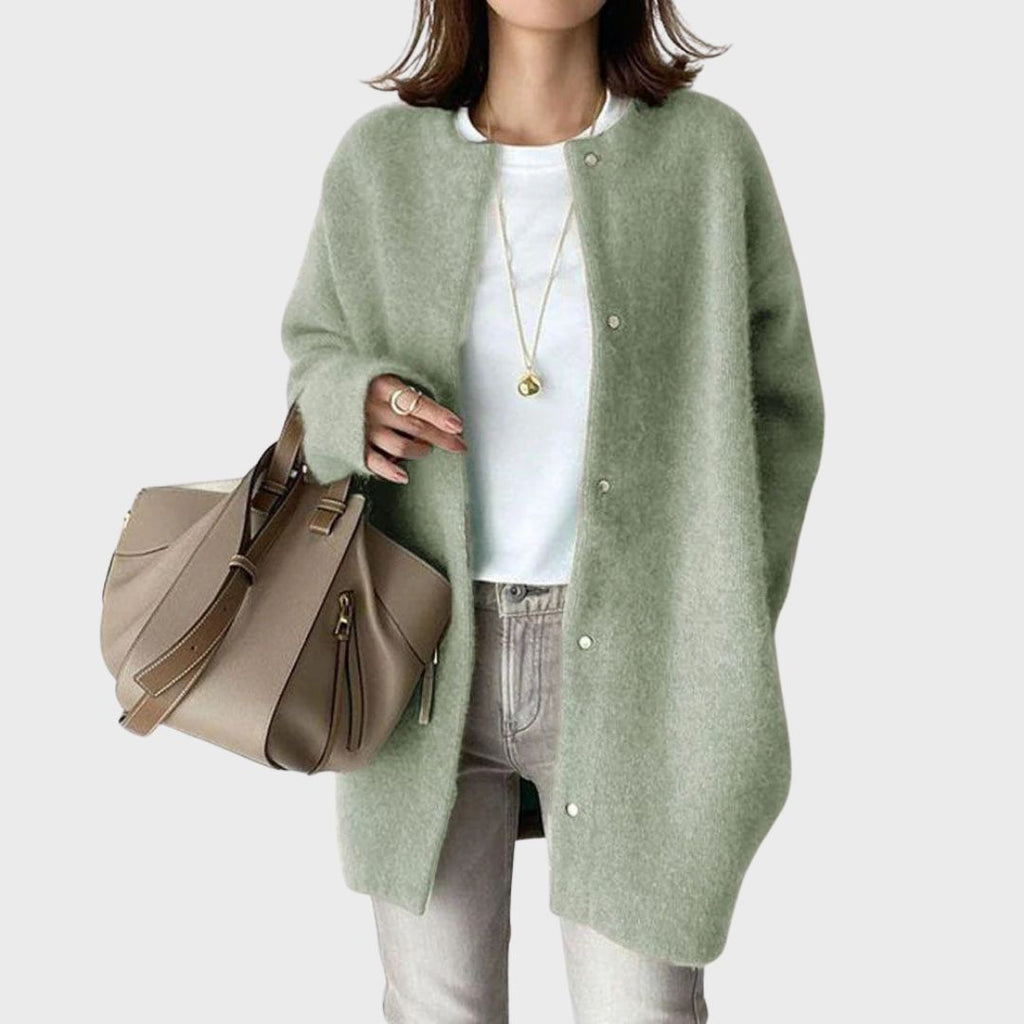 Aurelie Women's Elegant Cashmere Blend Oversized Cardigan | Luxury Slouchy Knit Cardigan for Women