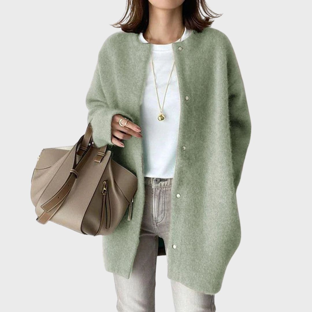 Aurelie Women's Elegant Cashmere Blend Oversized Cardigan | Luxury Slouchy Knit Cardigan for Women