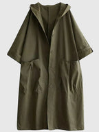 Portia Women's Longline Waterproof Trench Coat | Classic Tailored Hooded Trench Coat for Women | Chic Everyday Smart Casual