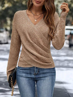 Sirena Women's Solid Color V-Neck Sweater | Soft Cotton Knit V-Neck Jumper for Women | Classic Regular Fit Everyday Knitwear