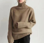 Aniston Women's Oversized Ribbed Turtleneck Jumper | Chunky Knit Roll Neck | Everyday Knitwear