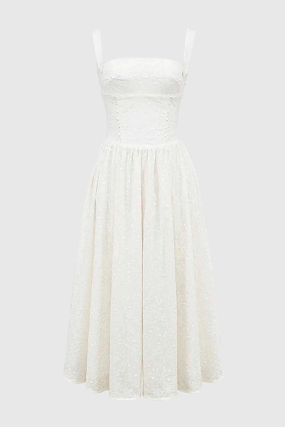 Apolline Women's Linen Cotton Midi Sundress | Summer Occasion Dress | Casual, Work & Evening