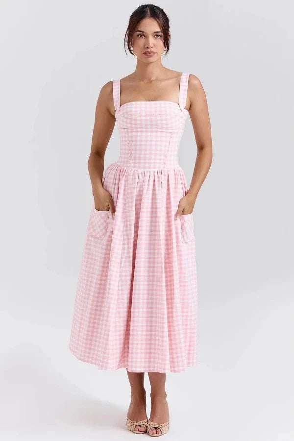 Apolline Women's Midi Sundress | Flowy Lightweight Summer Midi Dress for Women | Boho Chic Holiday & Everyday Style