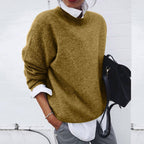 Elena Women's Cashmere Sweater – Luxury Sweater with Classic Round Neck & Elegant Fit