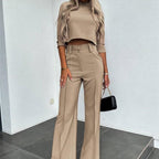 Isabela Women's Wide Leg Trouser Co-Ord Set | Tailored Two Piece | Smart Occasion & Going Out