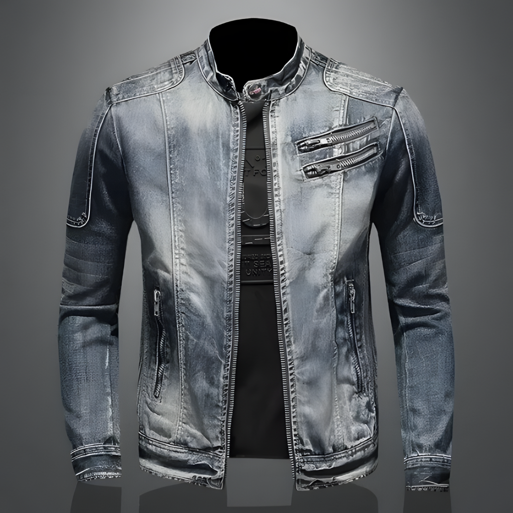 Elio Men's Denim Jacket | Classic Casual Jean Jacket for Men | Everyday Streetwear & Smart Casual Outerwear