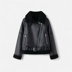 Women’s Autumn Belted Leather Jacket
