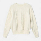 Women’s Loose-Fit Knitted Cabled Winter Sweater