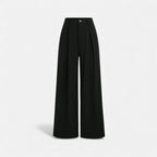 Women’s Jacquard Pleated Wide-Leg Trousers