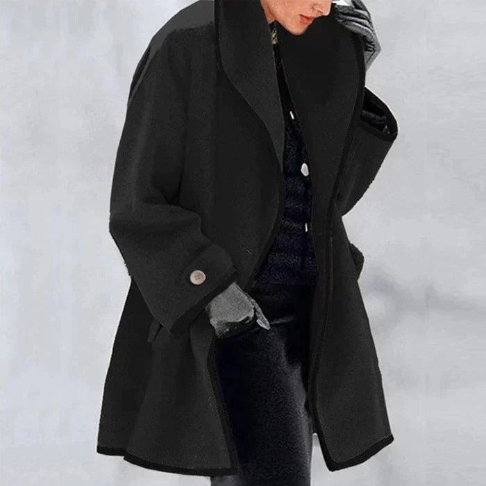 Jacky Women's Longline Wool Blend Coat | Classic Tailored Maxi Wool Coat for Women | Elegant Smart Casual Winter Outerwear
