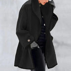 Jacky Women's Longline Wool Blend Coat | Classic Tailored Maxi Wool Coat for Women | Elegant Smart Casual Winter Outerwear