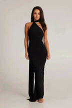 Gwynn Women's One Shoulder Bodycon Maxi Dress | Ruched Open Back Going Out Dress | Evening & Occasion