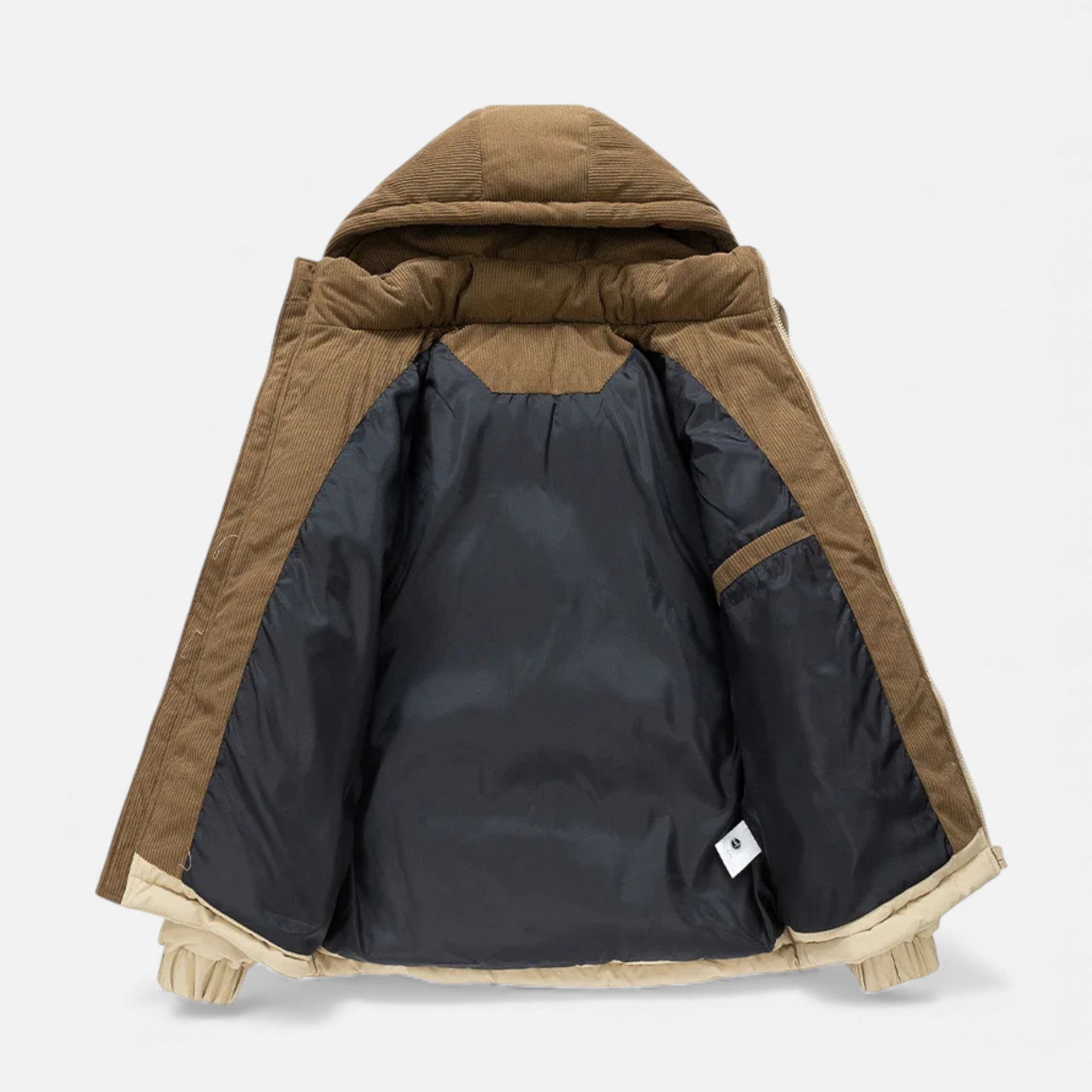 Men’s Fleece-Lined Winter Jacket with Removable Hood