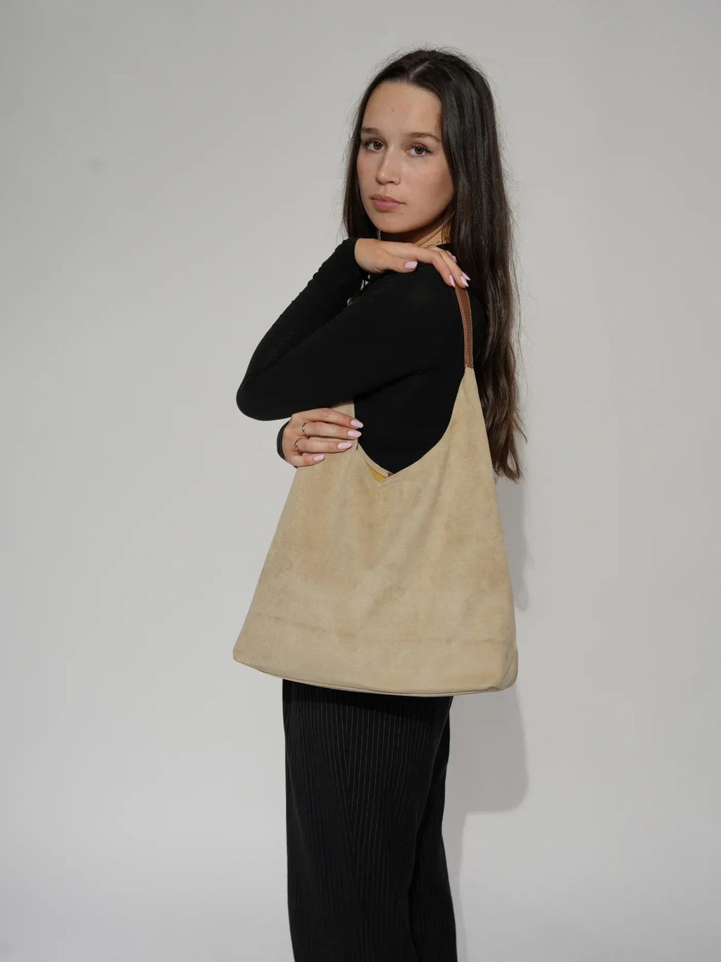 Liana Women's Soft Suede Leather Crossbody Bag | Luxury Suede Shoulder Bag for Women | Everyday Smart Casual Handbag & Gift