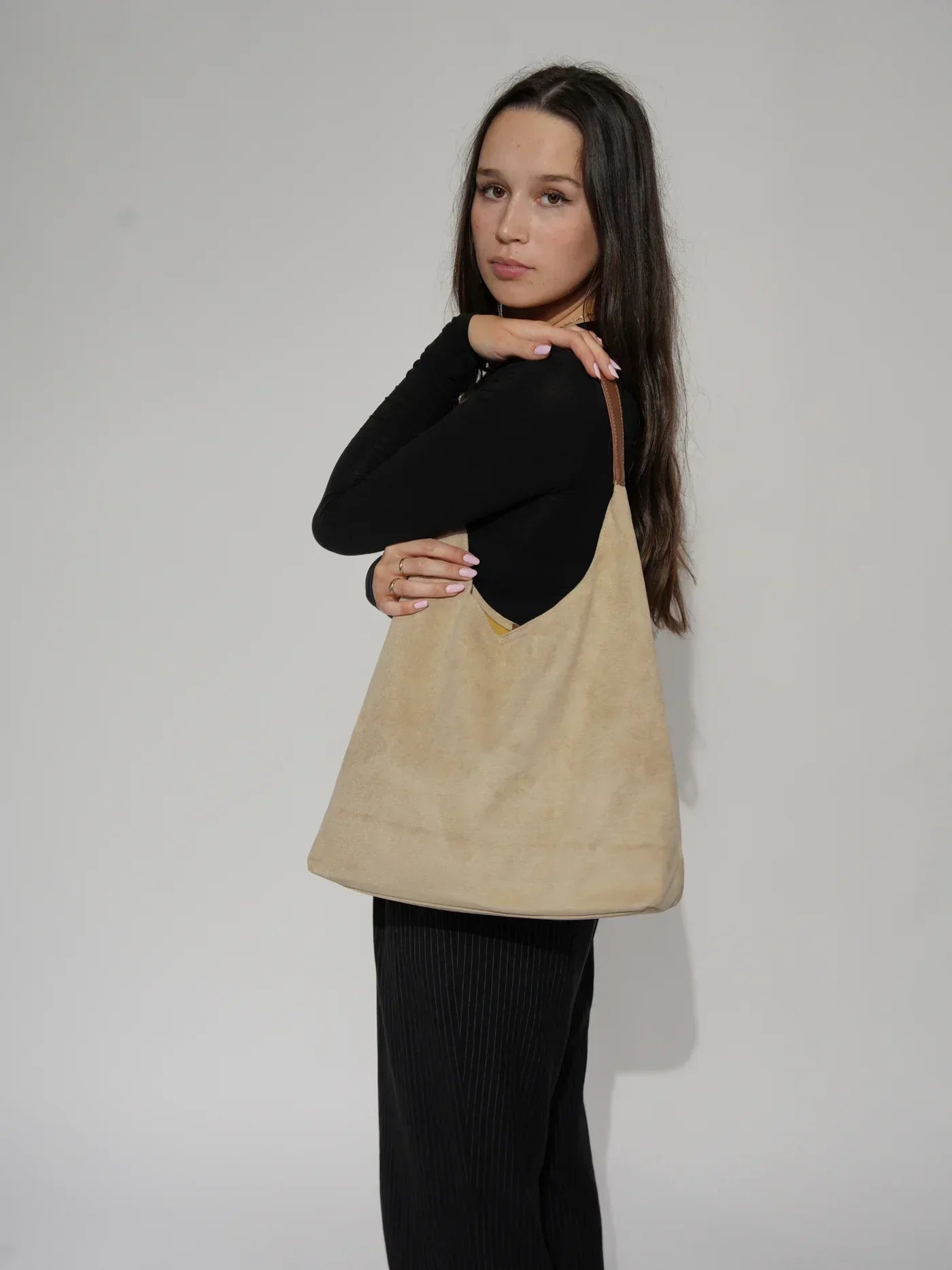 Liana Women's Soft Suede Leather Crossbody Bag | Luxury Suede Shoulder Bag for Women | Everyday Smart Casual Handbag & Gift