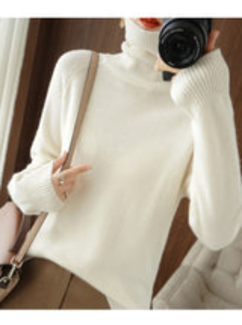 Isadora Women's Cashmere Blend Turtleneck Sweater | Soft & Warm Roll Neck Jumper for Women | Classic Regular Fit Luxury Winter Knitwear