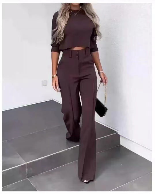 Isabela Women's Wide Leg Trouser Co-Ord Set | Tailored Two Piece | Smart Occasion & Going Out
