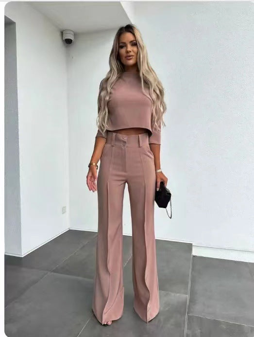 Isabela Women's Wide Leg Trouser Co-Ord Set | Tailored Two Piece | Smart Occasion & Going Out