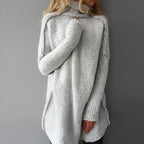 Winifred Women's Oversized Chunky Knit Turtleneck Sweater | Warm Wool Blend Slouchy Roll Neck Jumper for Women