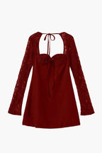 Louise Lace Charm Women's Chiffon Lace Mini Dress | Going Out Party Dress | Evening & Smart Casual