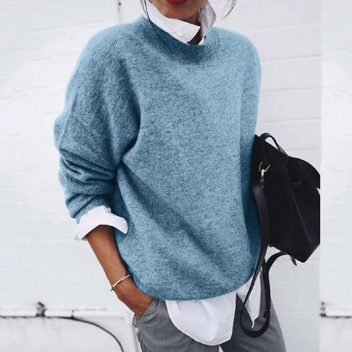 Elena Women's Cashmere Sweater – Luxury Sweater with Classic Round Neck & Elegant Fit