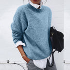 Elena Women's Cashmere Sweater – Luxury Sweater with Classic Round Neck & Elegant Fit