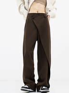 Luciana Women's Elegant Wide Leg Stretch Pants | High-Waisted Jersey Trousers for Women | Casual Everyday Smart Casual Style