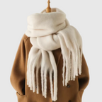 Kashmir Women's Pashmina Winter Scarf with Fringes | Warm Elegant Wrap Shawl for Women