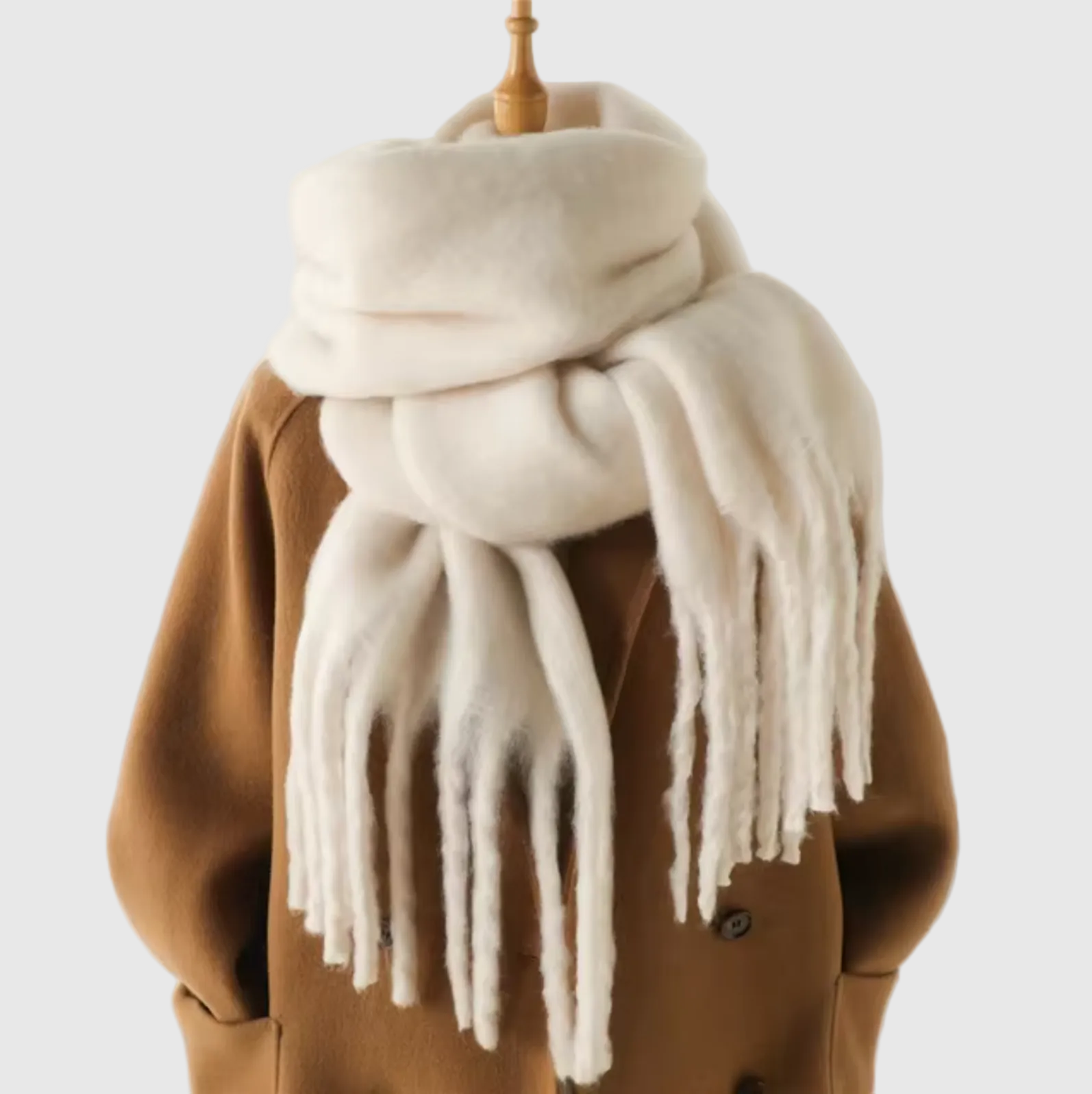 Kashmir Women's Pashmina Winter Scarf with Fringes | Warm Elegant Wrap Shawl for Women