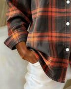 Houndstooth Women's Checked Knit Jacket | Notched Lapel Casual Cardigan Jacket for Women