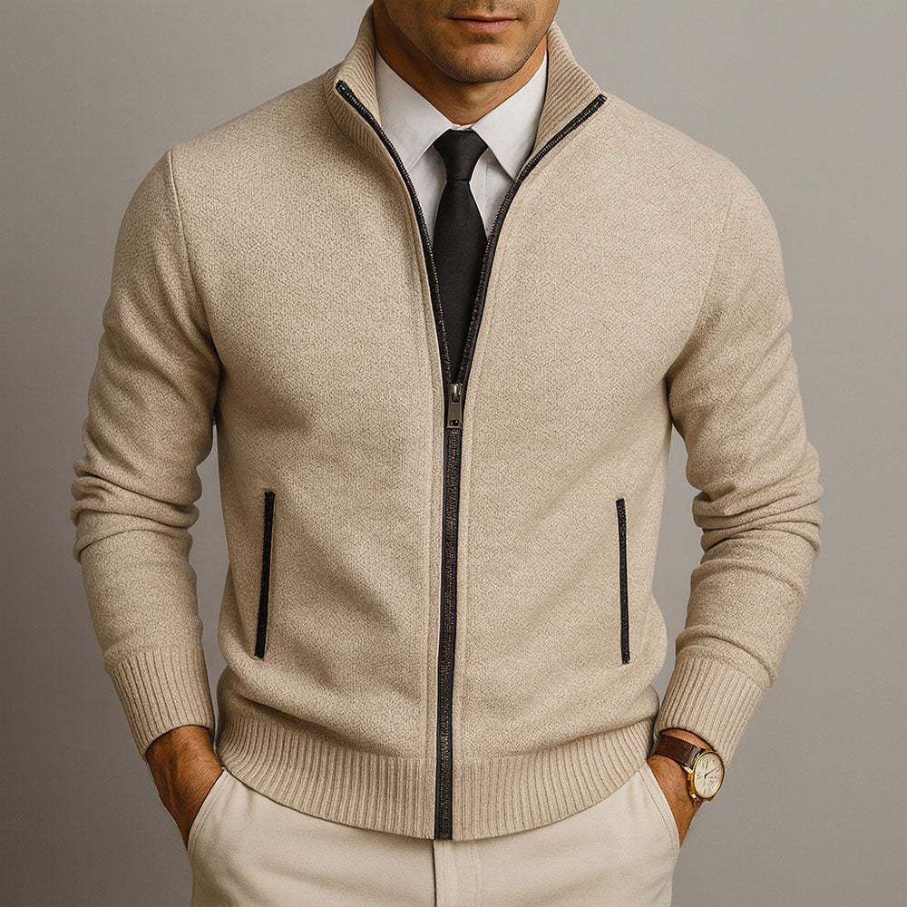 Alden Men's Wool Blend Cardigan | Classic Regular Fit Button-Up Knitwear for Men