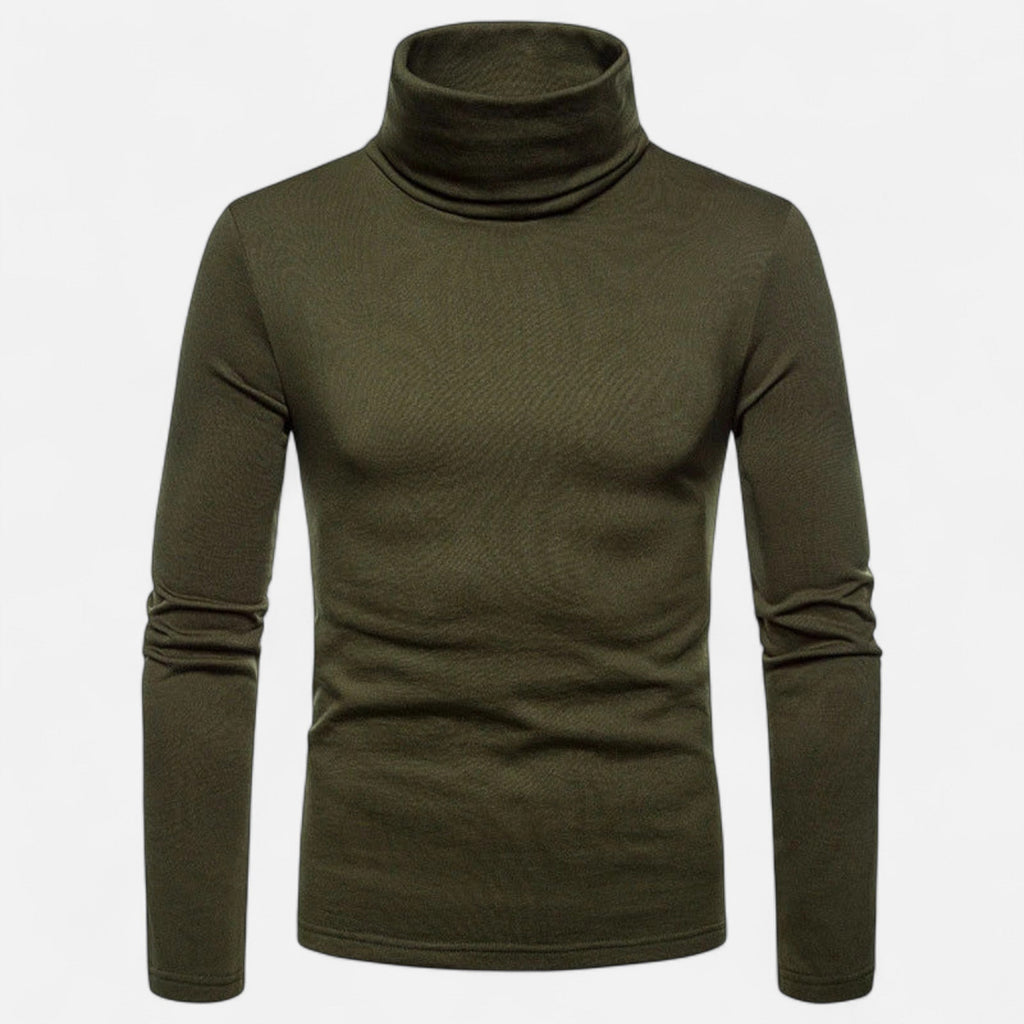 Men’s Slim Fit Turtleneck Sweater – Autumn Winter Stretch