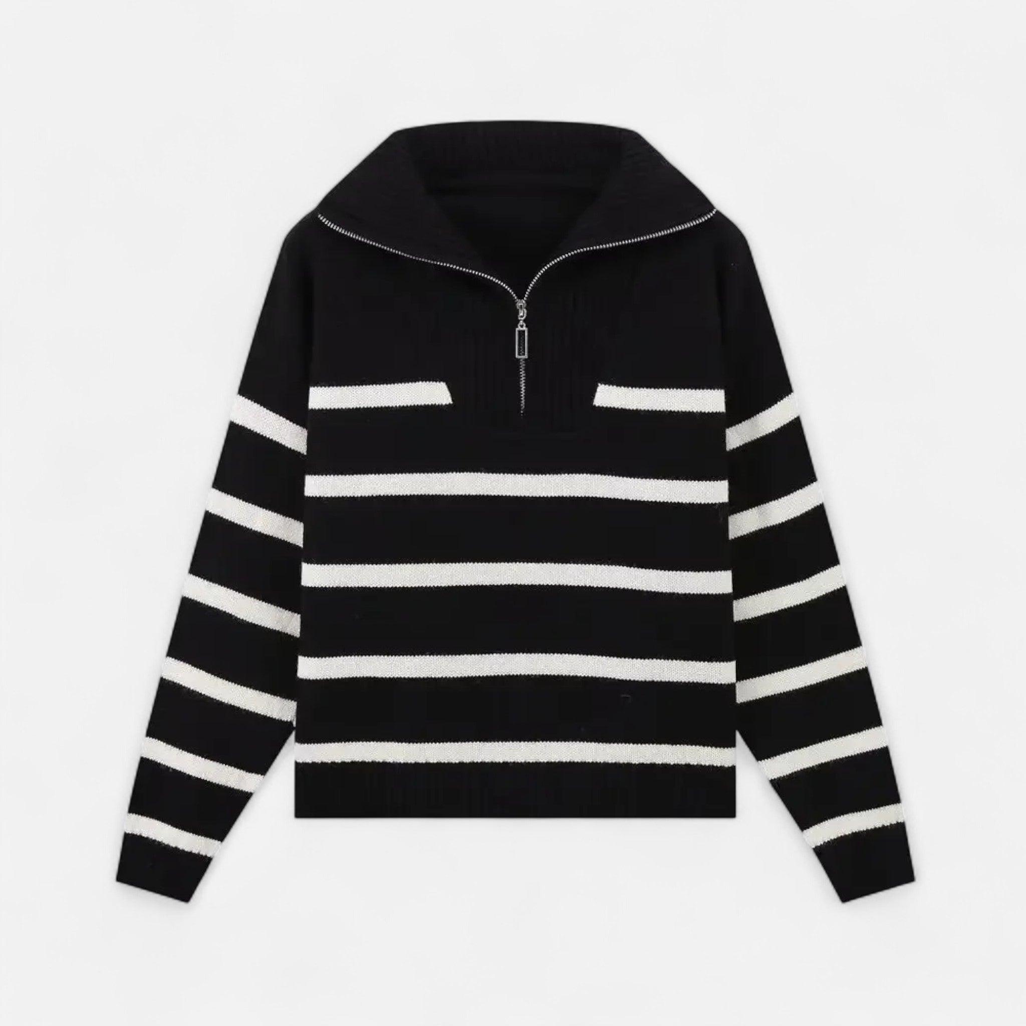 Women's Striped Polo Sweater – Refined Autumn Heritage