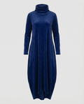 Veloria Women's Velvet Midi Dress with Pockets | Elegant Formal Occasion Dress for Women