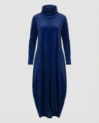 Veloria Women's Velvet Midi Dress with Pockets | Elegant Formal Occasion Dress for Women