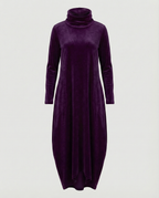 Veloria Women's Velvet Midi Dress with Pockets | Elegant Formal Occasion Dress for Women