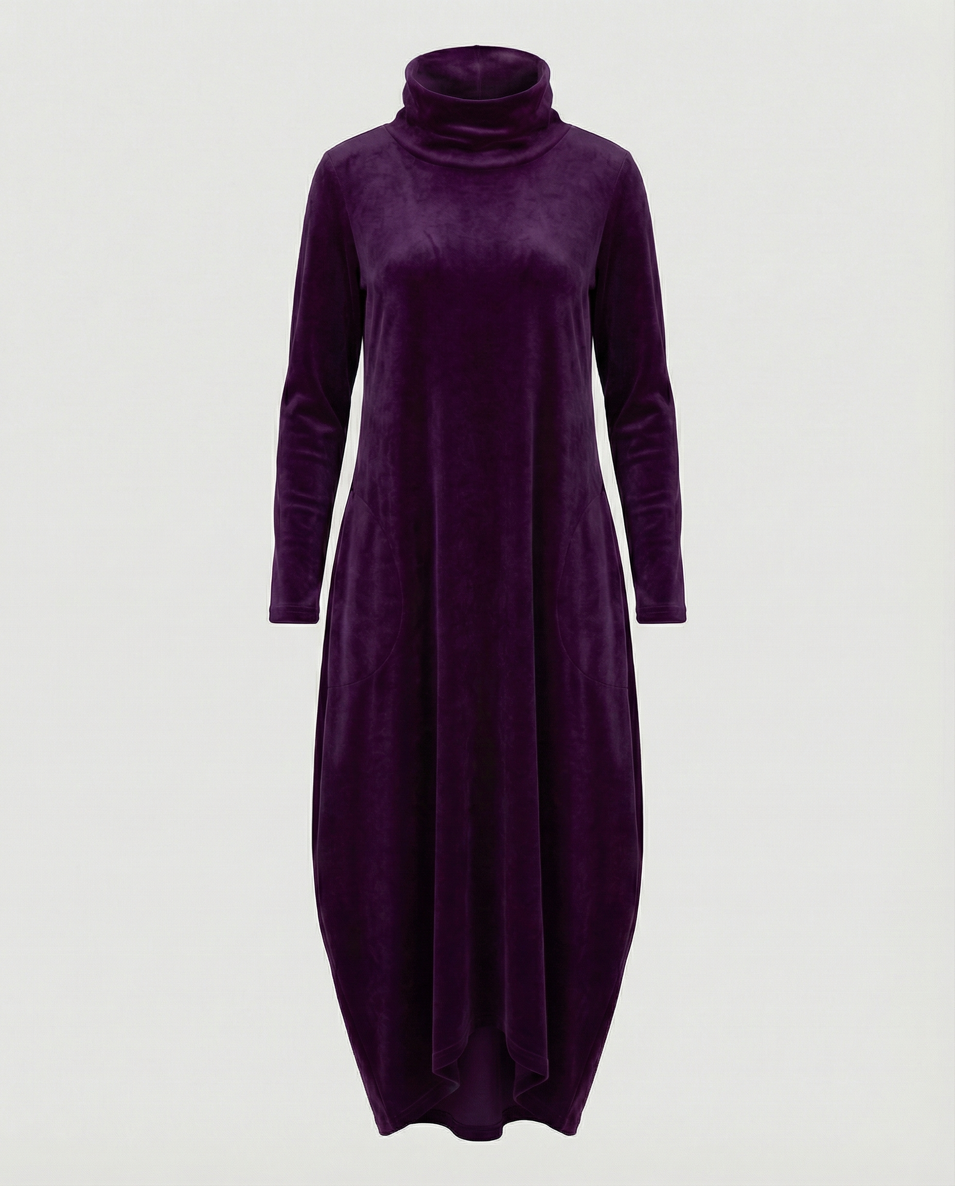 Veloria Women's Velvet Midi Dress with Pockets | Elegant Formal Occasion Dress for Women