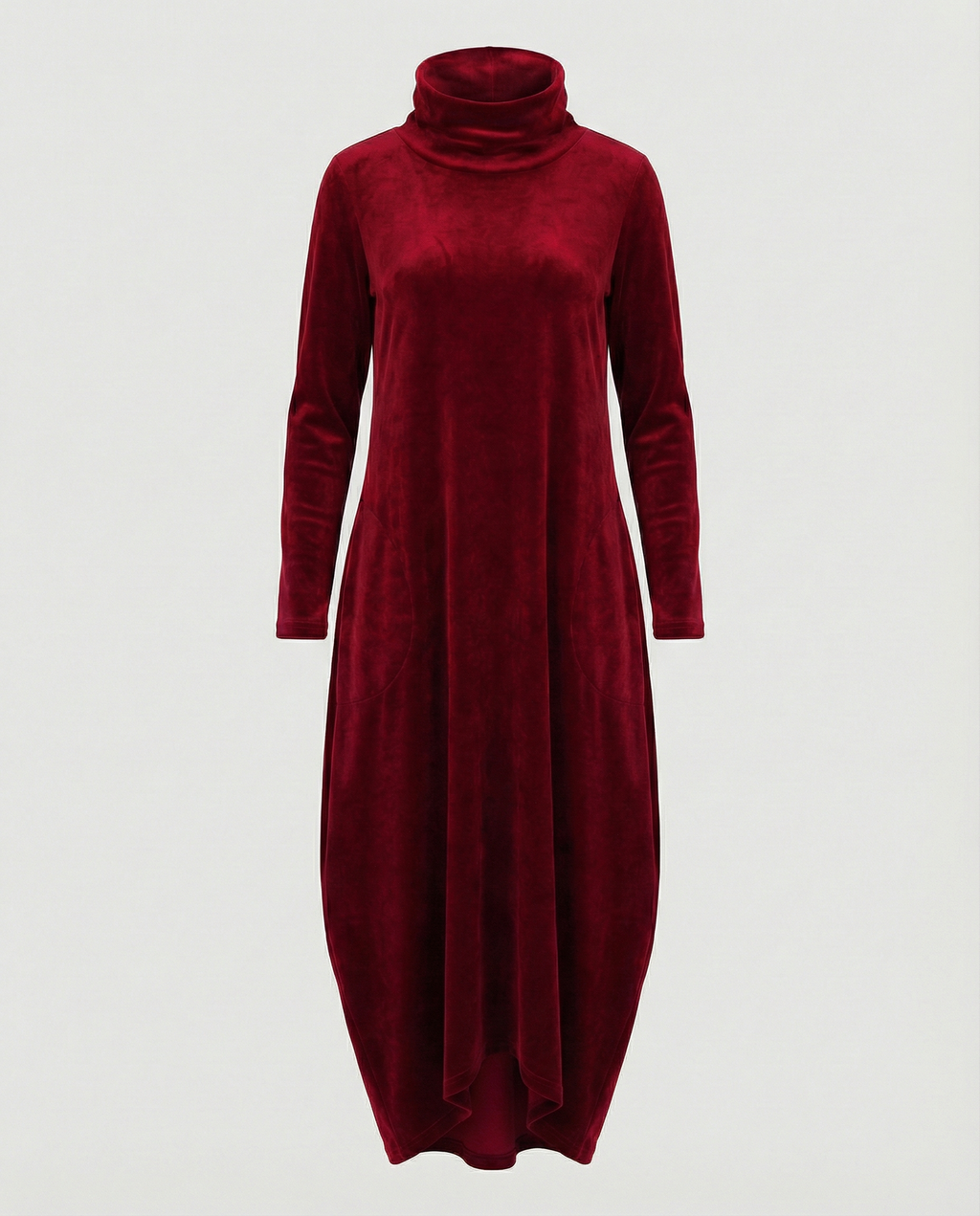 Veloria Women's Velvet Midi Dress with Pockets | Elegant Formal Occasion Dress for Women