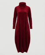 Veloria Women's Velvet Midi Dress with Pockets | Elegant Formal Occasion Dress for Women